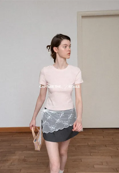 Pleated A-Line Mini Skirt