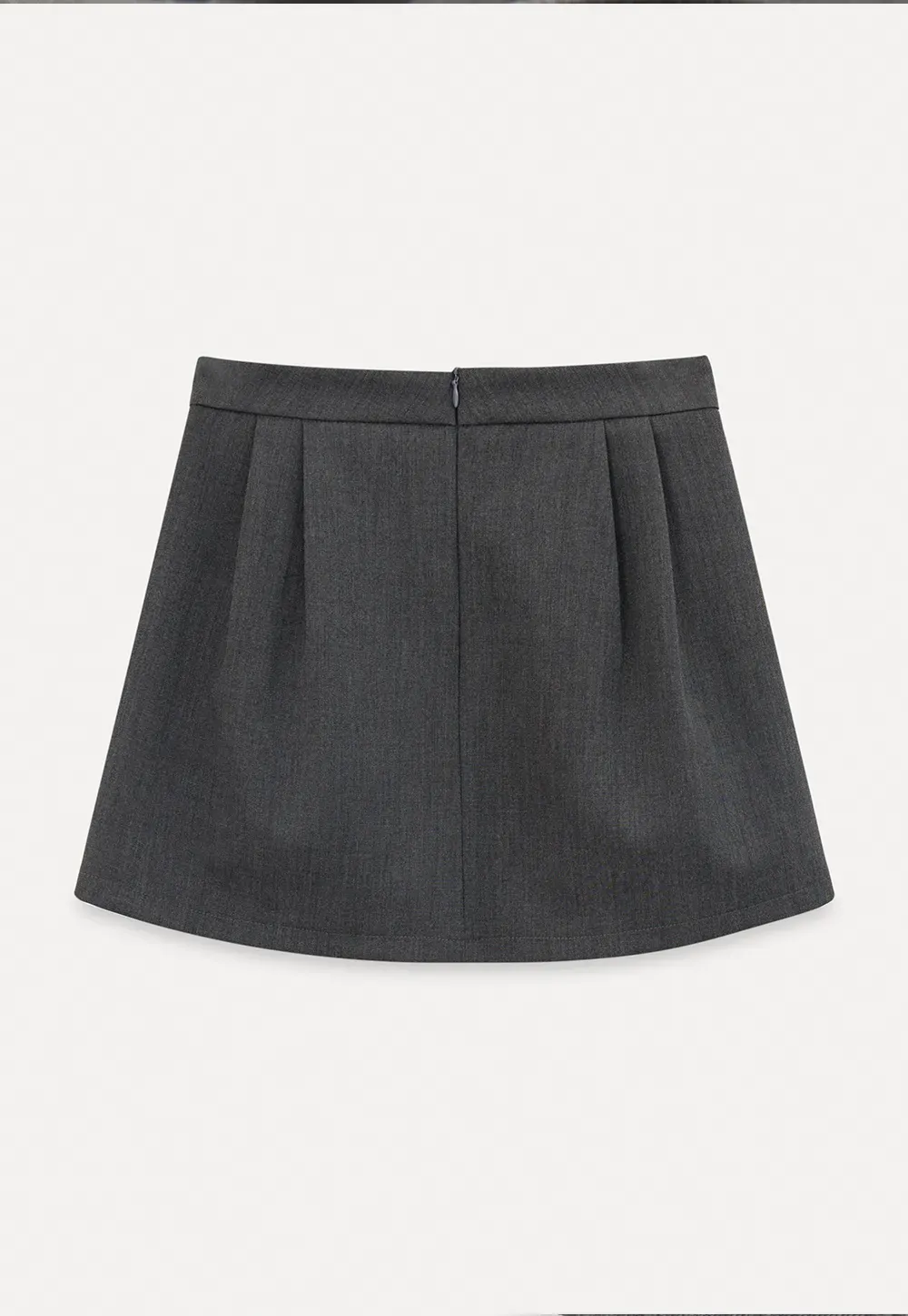 Pleated A-Line Mini Skirt