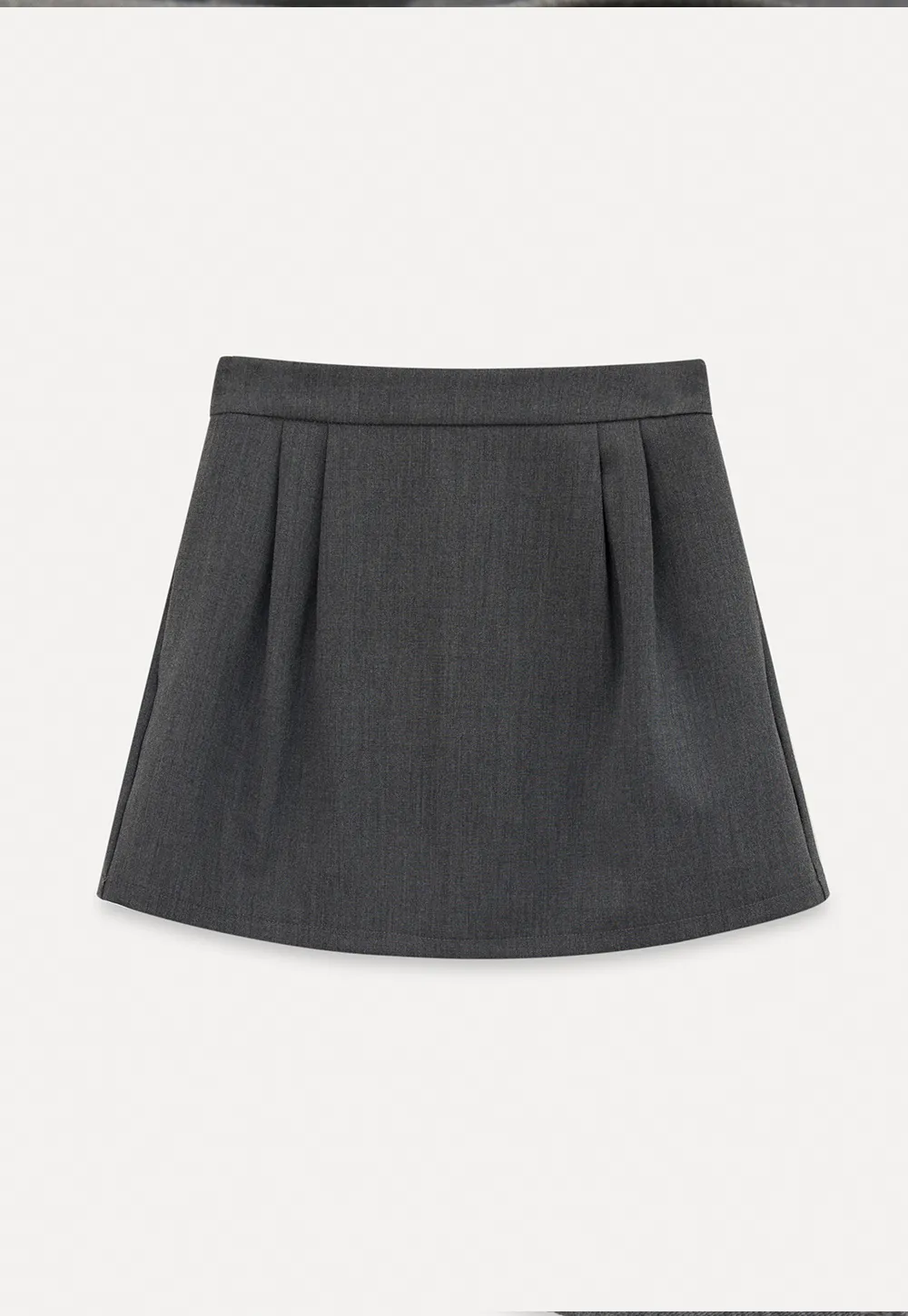 Pleated A-Line Mini Skirt