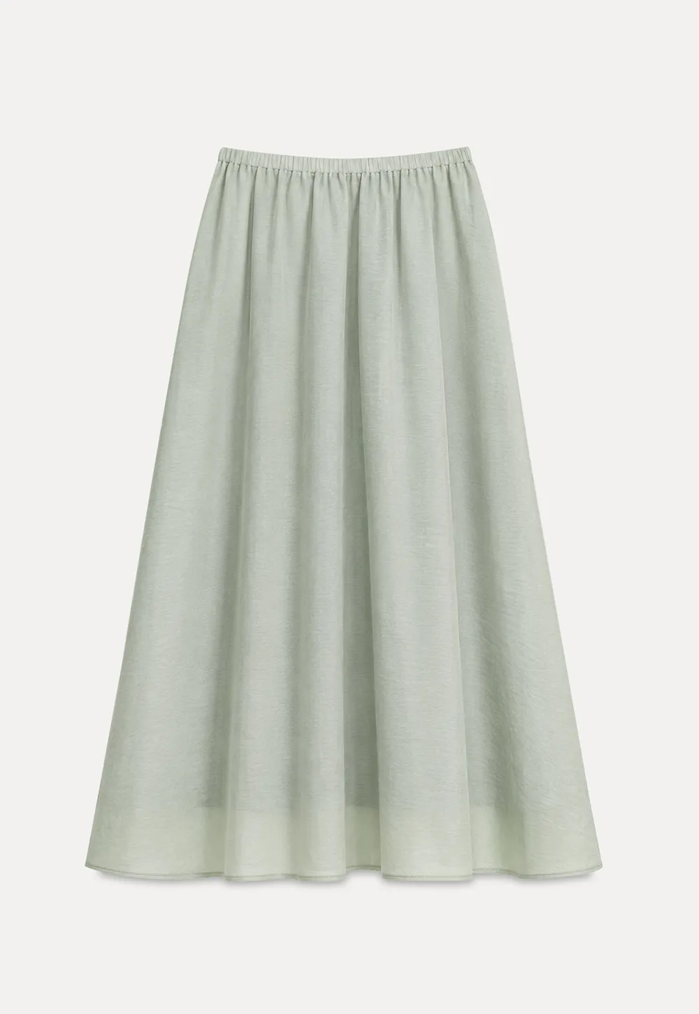 A Line Pleated Midi Skirt