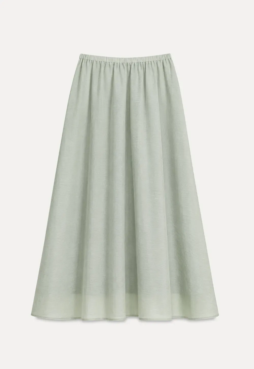A Line Pleated Midi Skirt