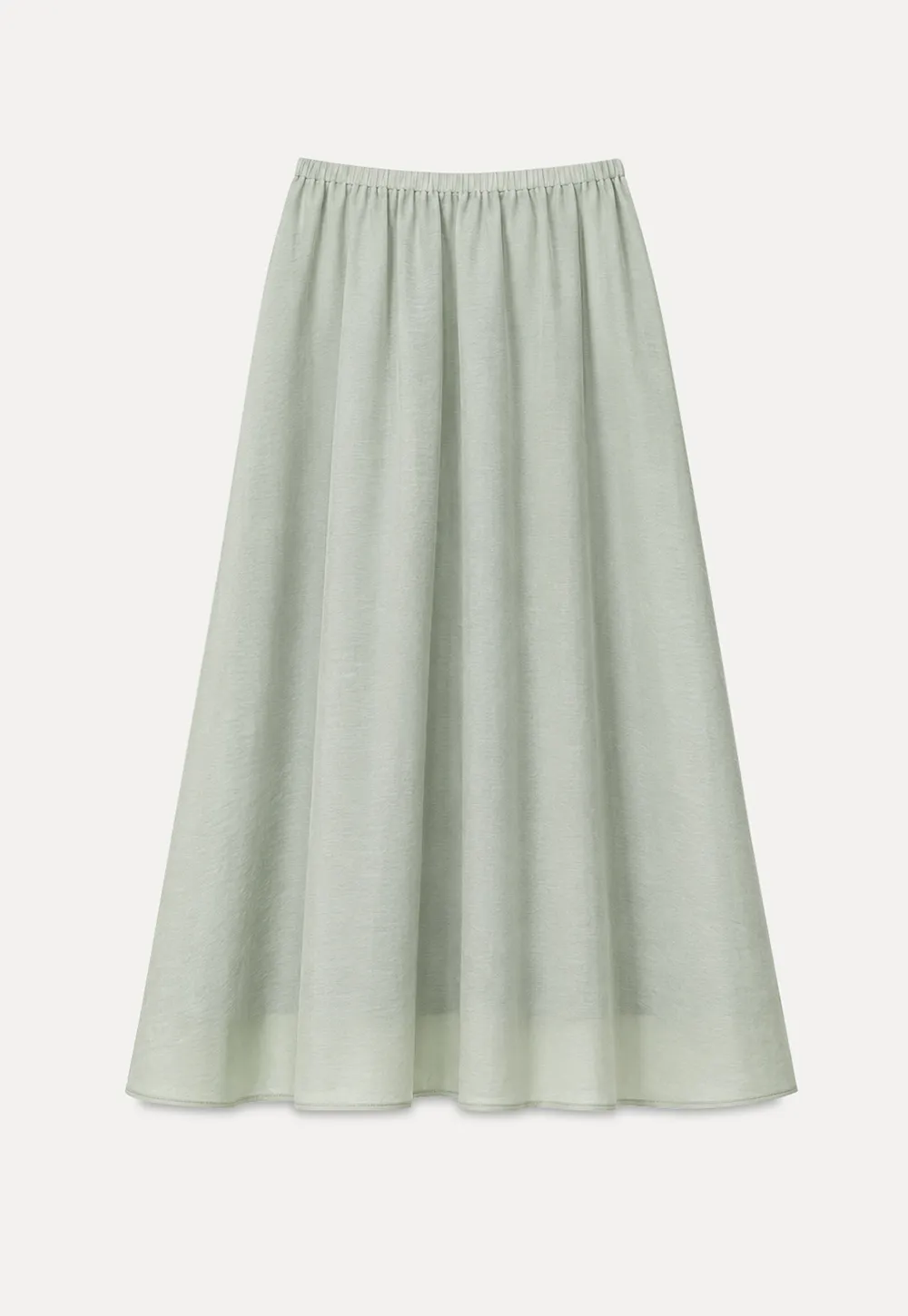A Line Pleated Midi Skirt