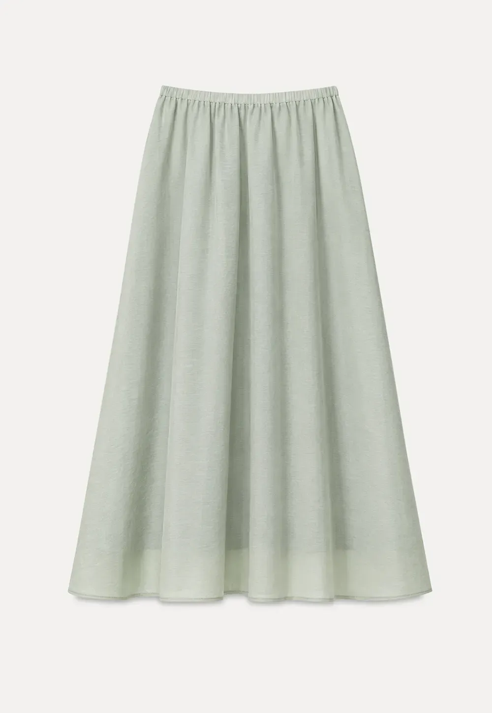 A Line Pleated Midi Skirt