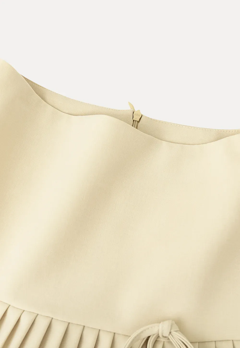 Pleated Knit Skirt with Drawstring Waist