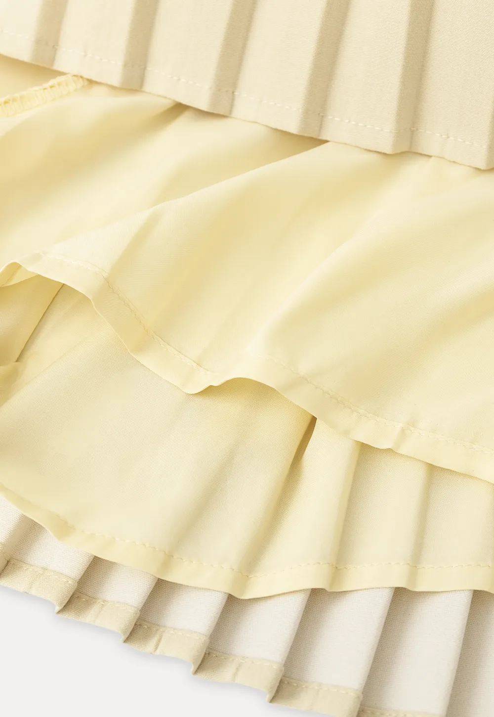 Pleated Knit Skirt with Drawstring Waist