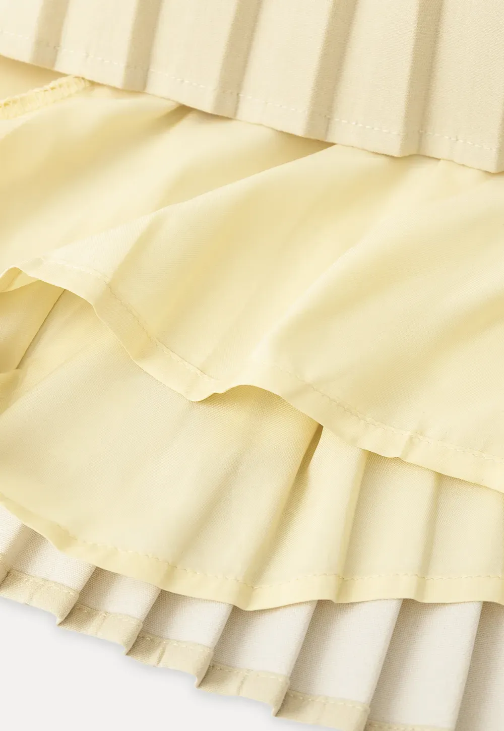 Pleated Knit Skirt with Drawstring Waist