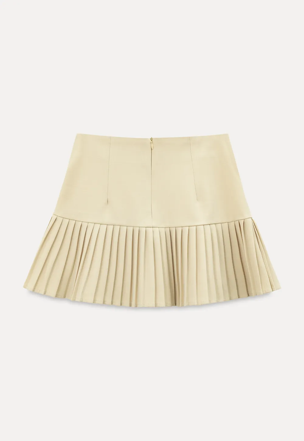 Pleated Knit Skirt with Drawstring Waist