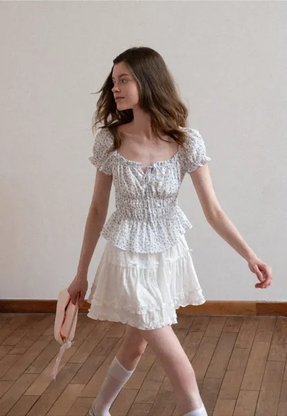 Tiered Ruffled Skirt