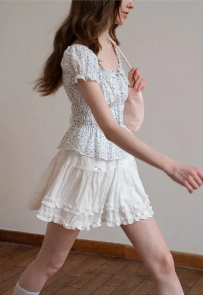 Tiered Ruffled Skirt