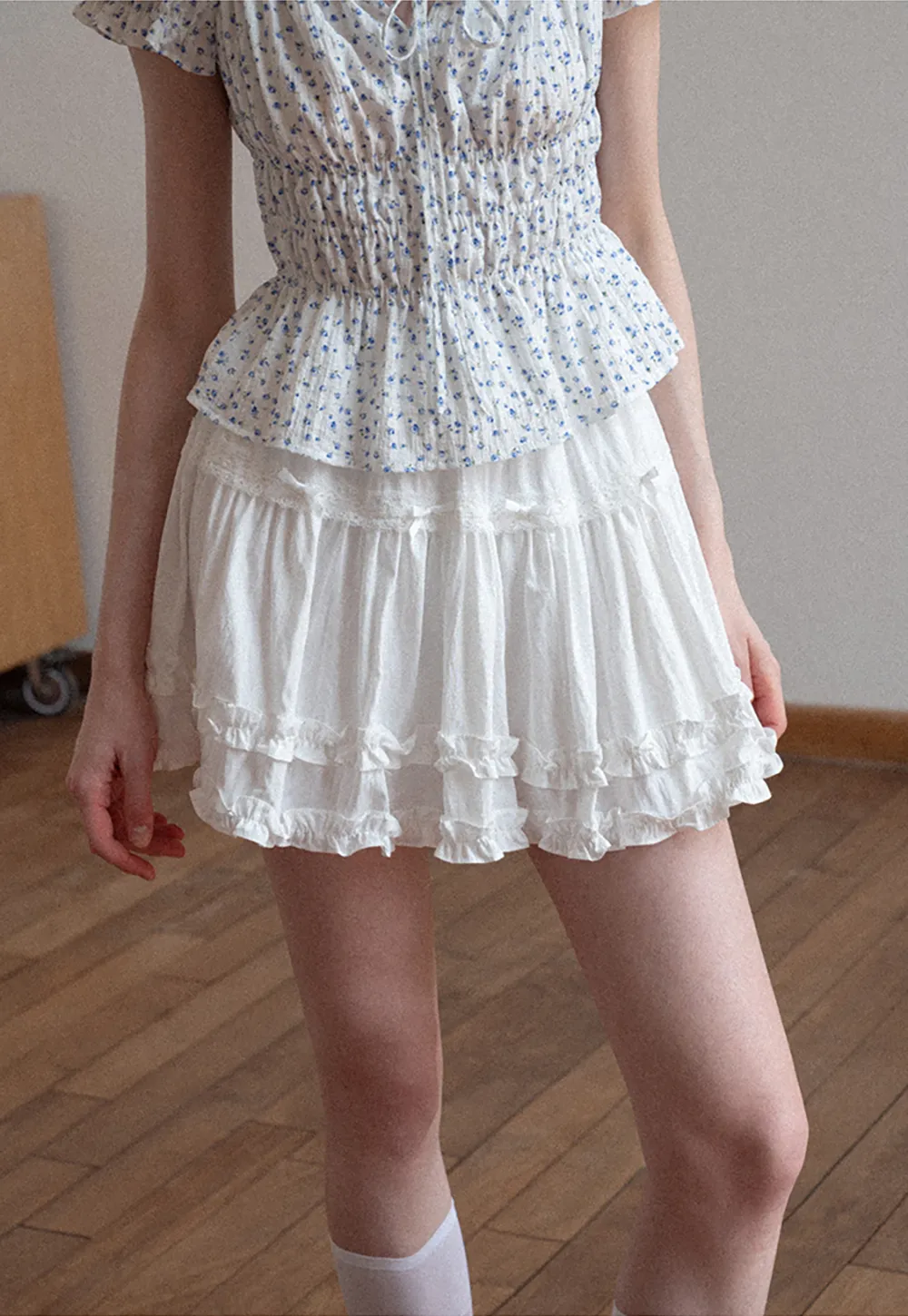 Tiered Ruffled Skirt
