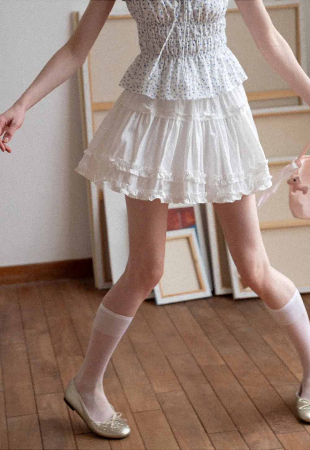 Tiered Ruffled Skirt