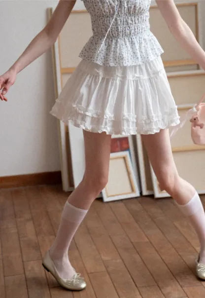 Tiered Ruffled Skirt