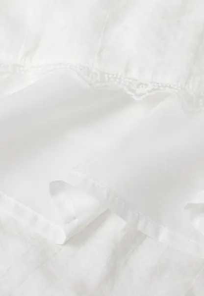 Asymmetrical Hem Lace Trim Skirt