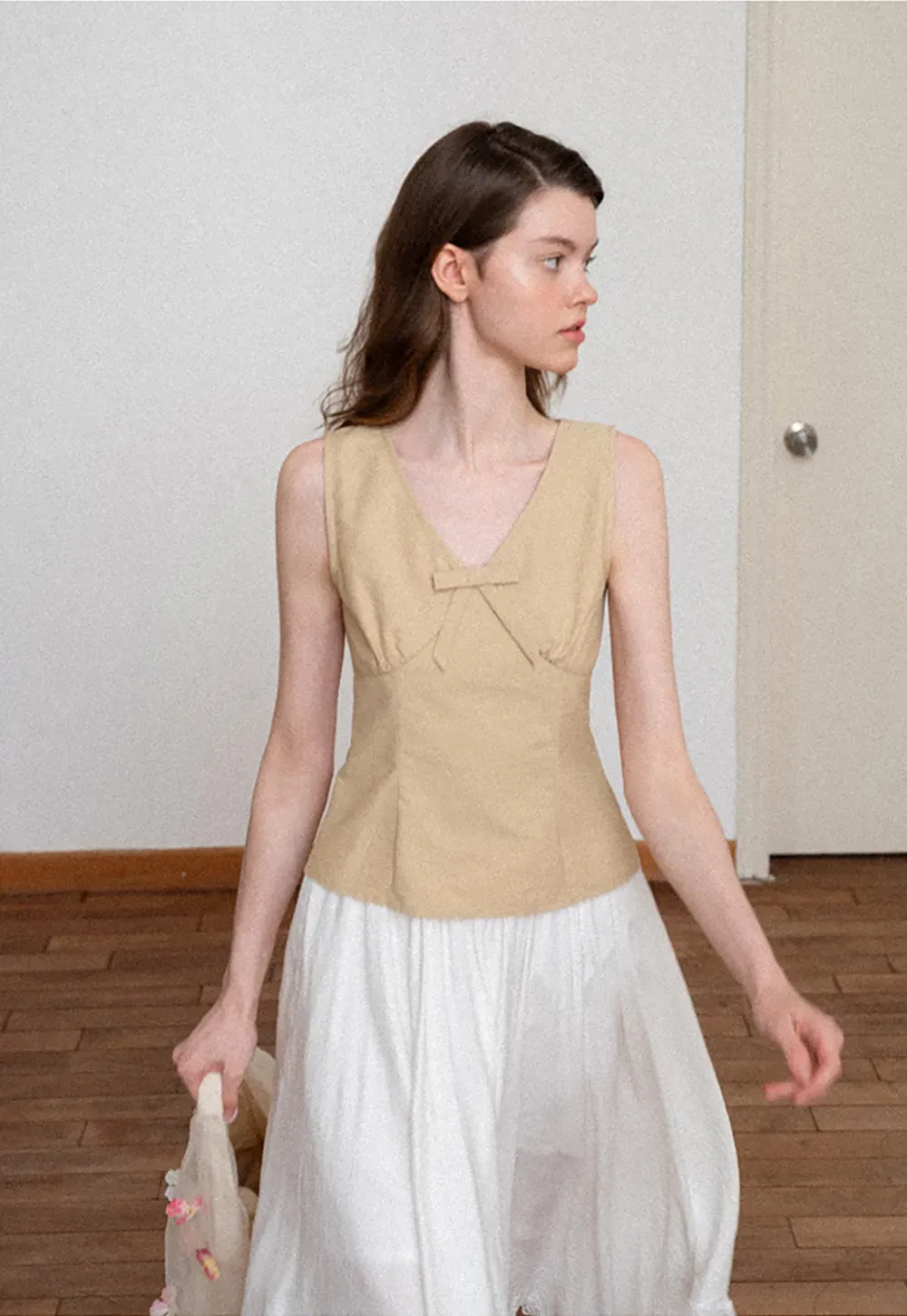 Asymmetrical Hem Lace Trim Skirt