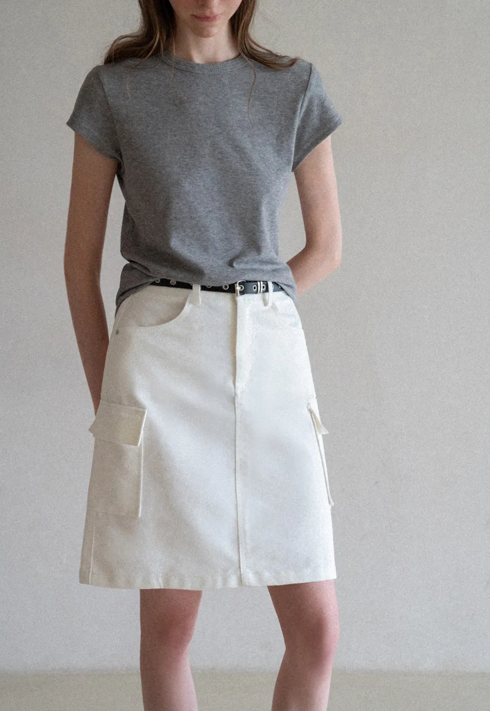 Cargo Pocket A Line Skirt