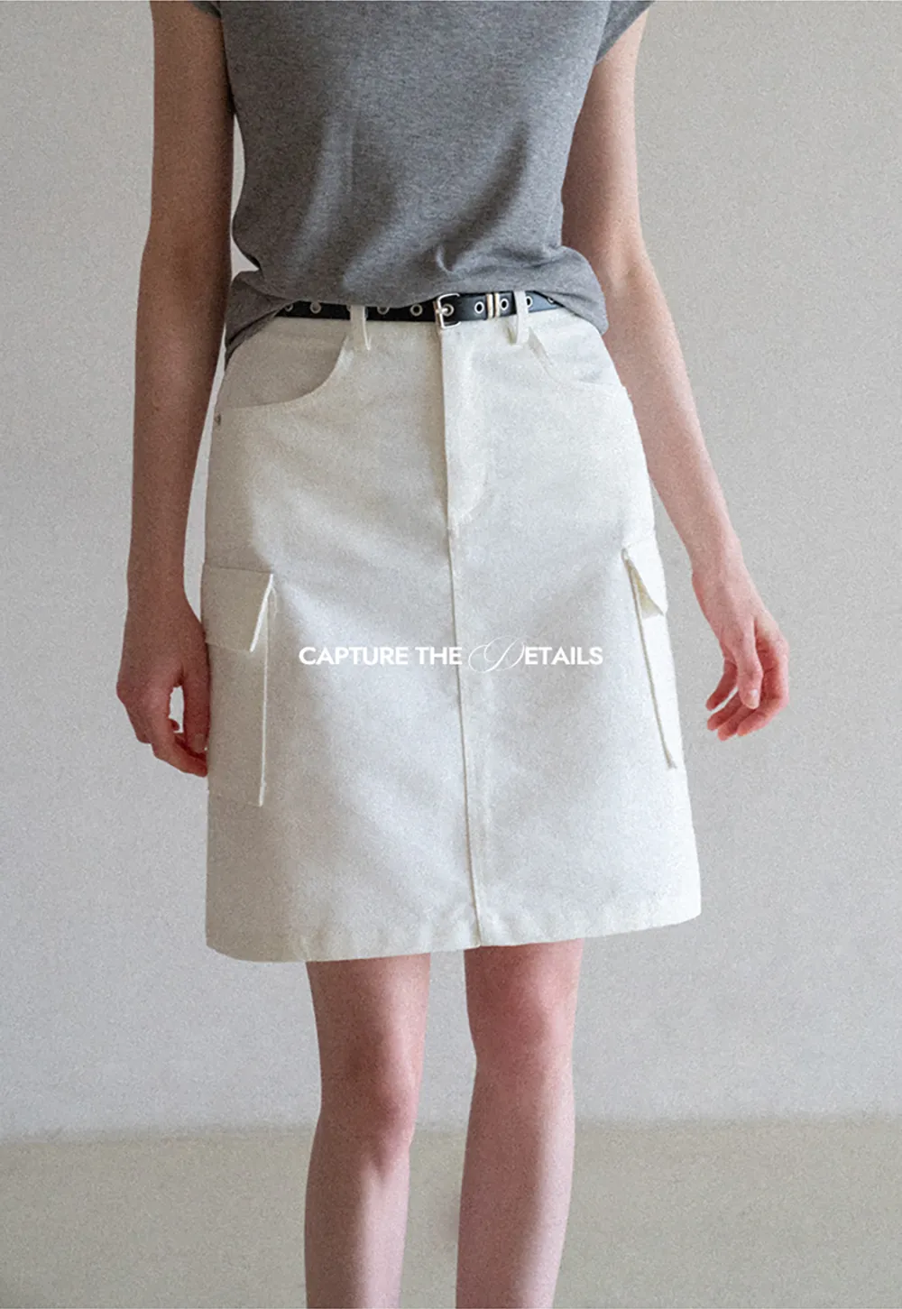 Cargo Pocket A Line Skirt