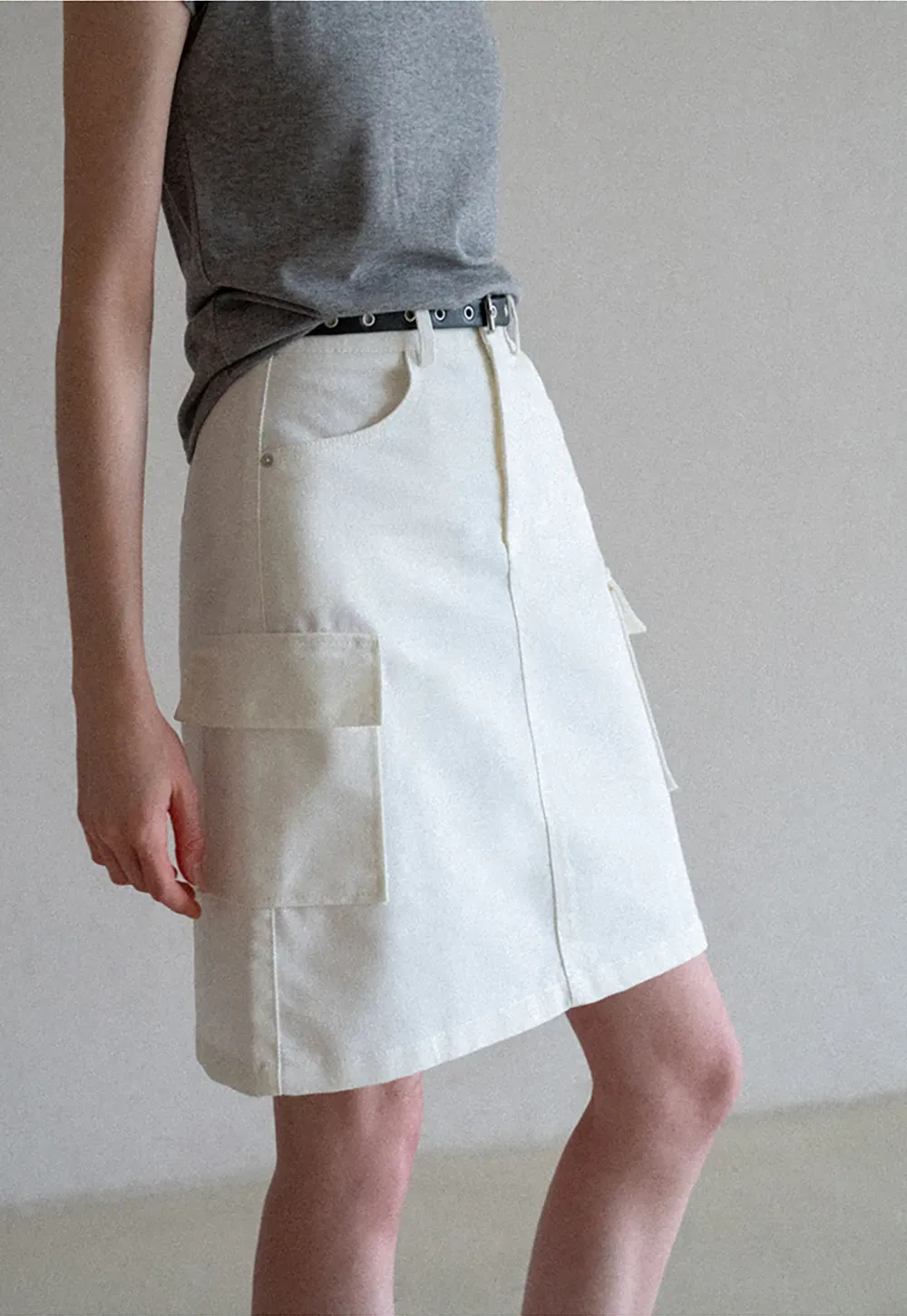 Cargo Pocket A Line Skirt