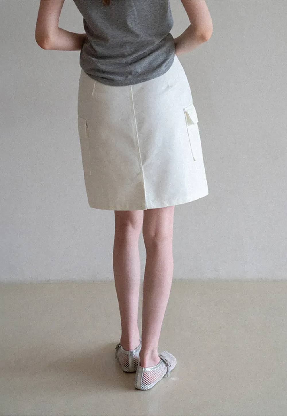 Cargo Pocket A Line Skirt