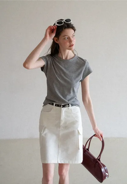 Cargo Pocket A Line Skirt