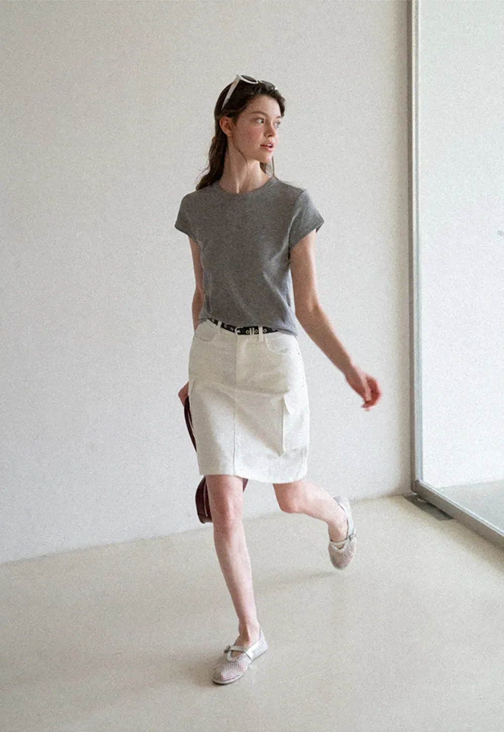 Cargo Pocket A Line Skirt