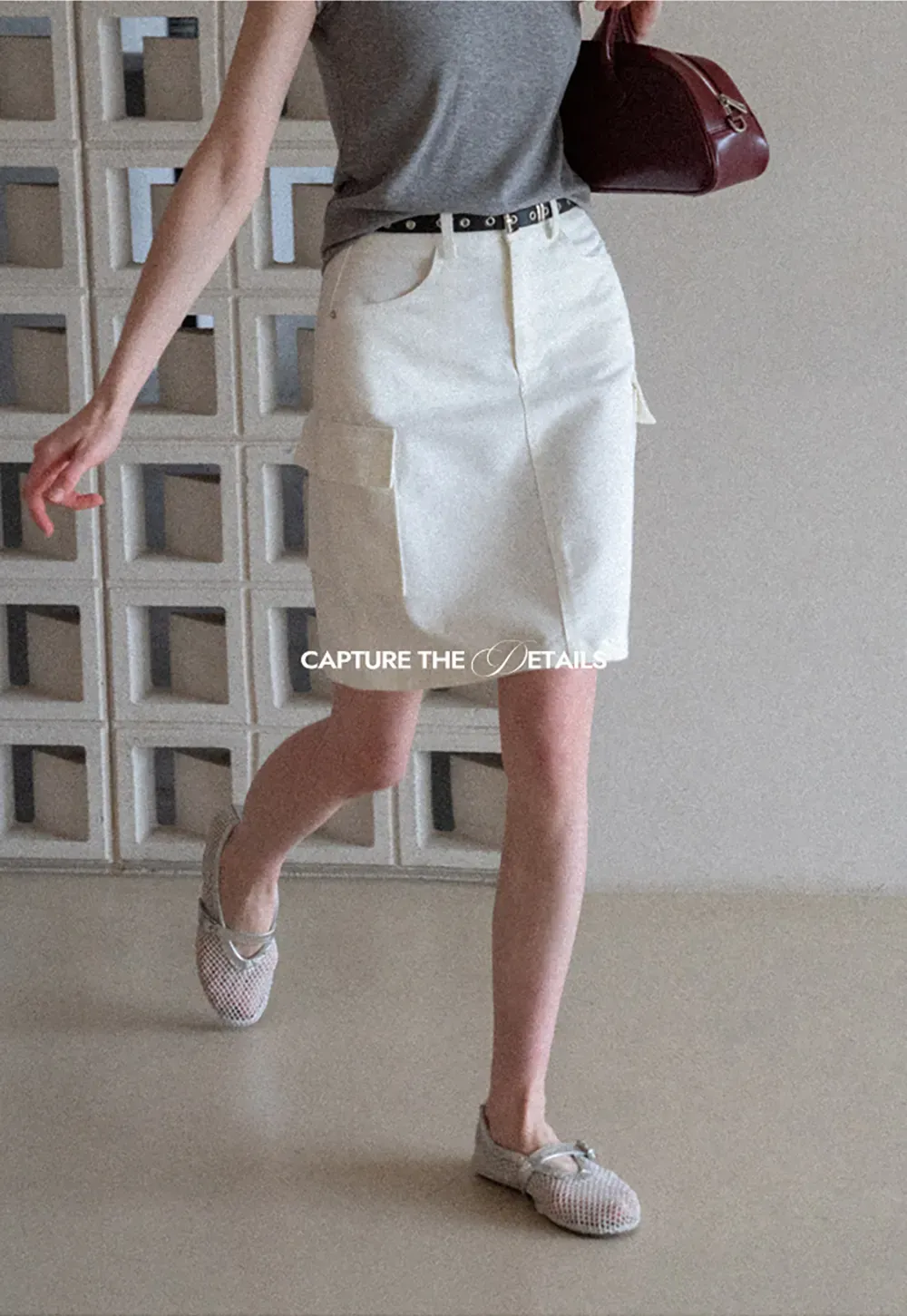 Cargo Pocket A Line Skirt