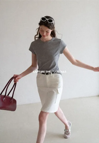 Cargo Pocket A Line Skirt