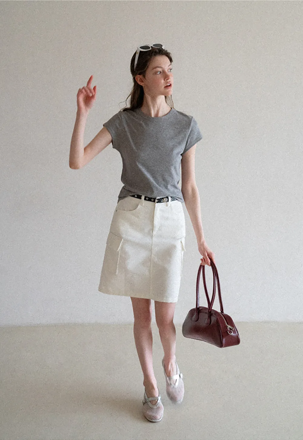 Cargo Pocket A Line Skirt