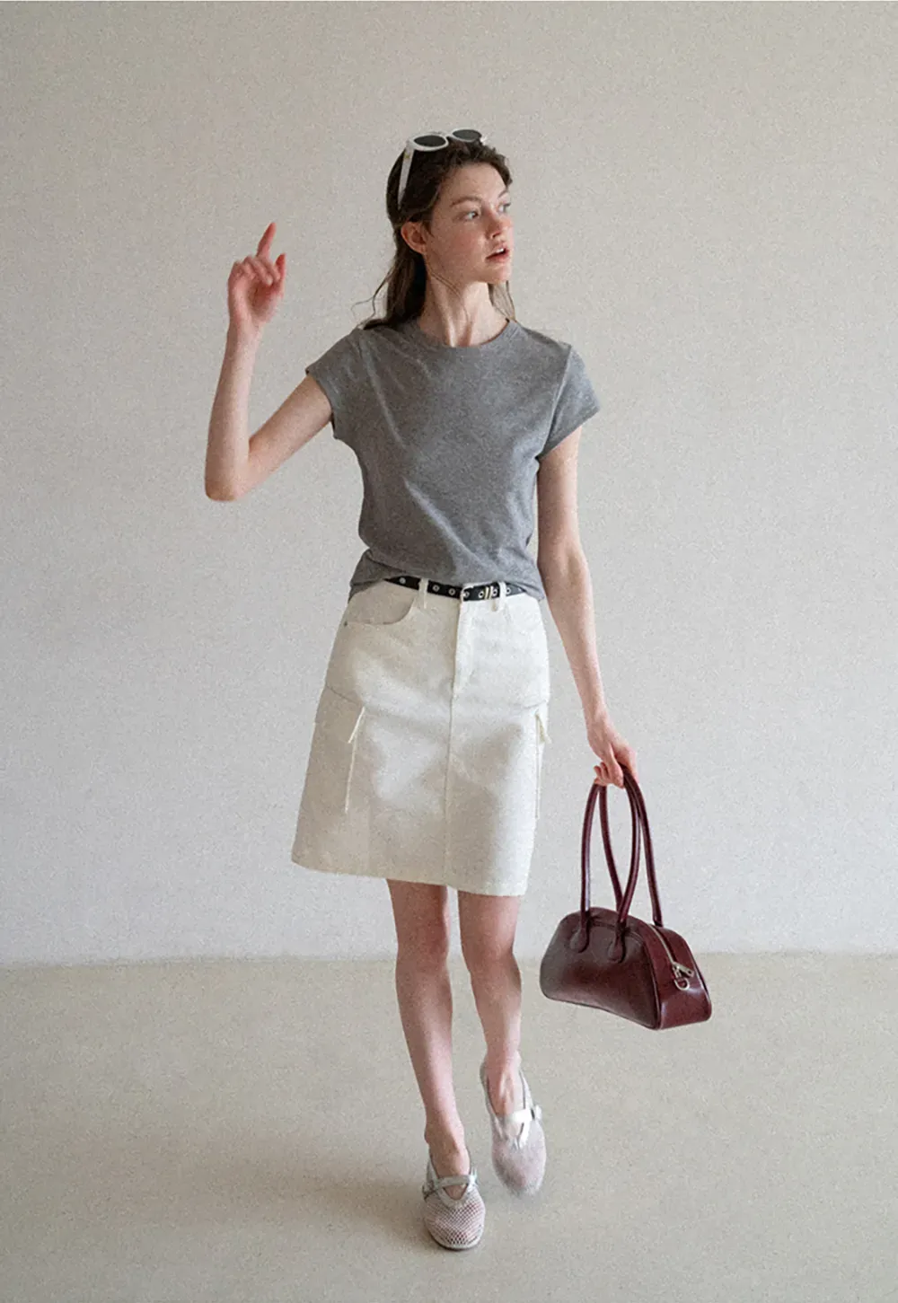 Cargo Pocket A Line Skirt