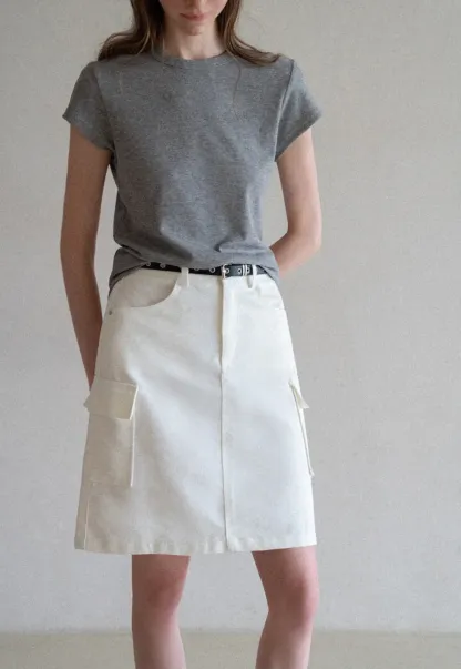 Cargo Pocket A Line Skirt