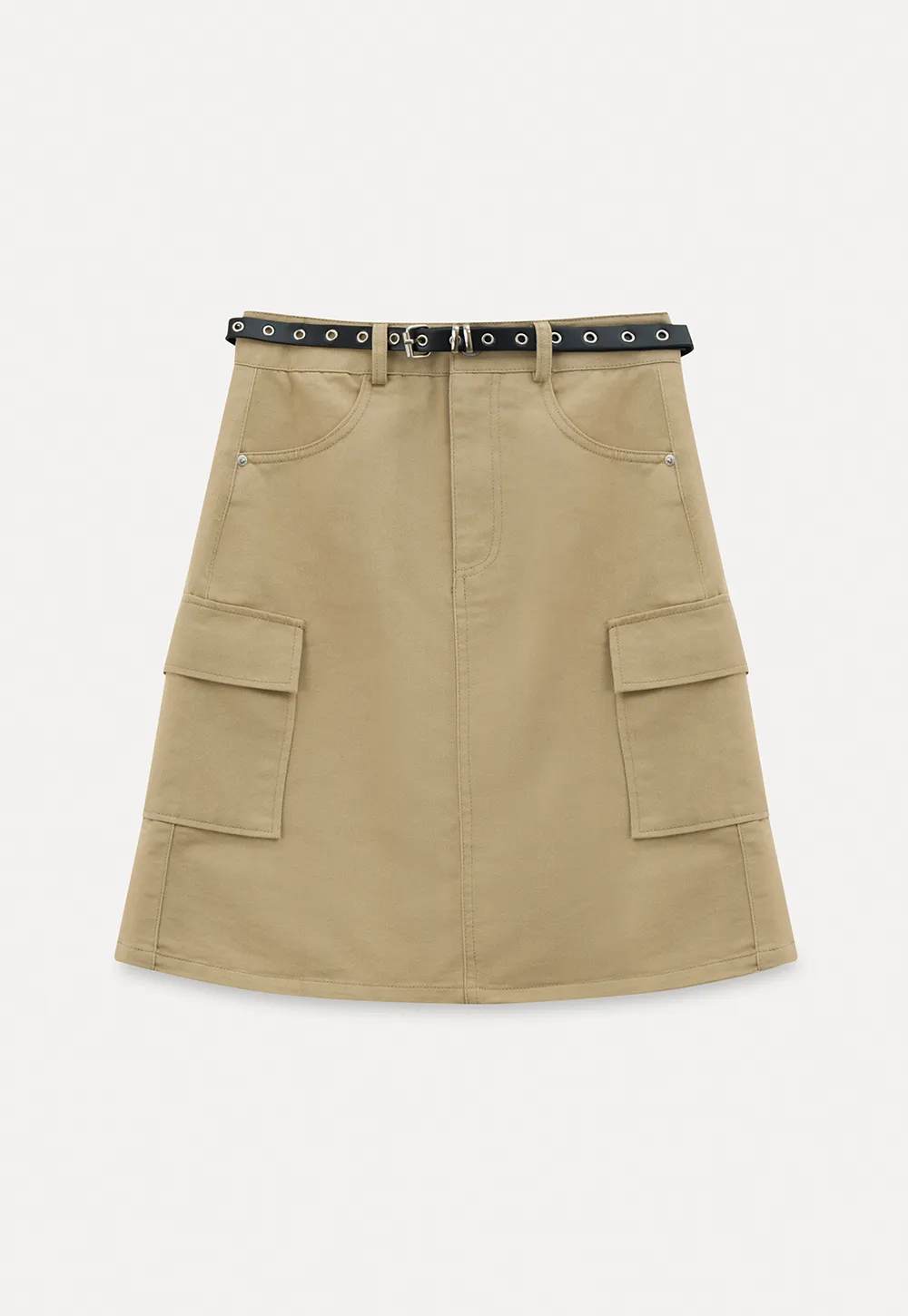 Cargo Pocket A Line Skirt