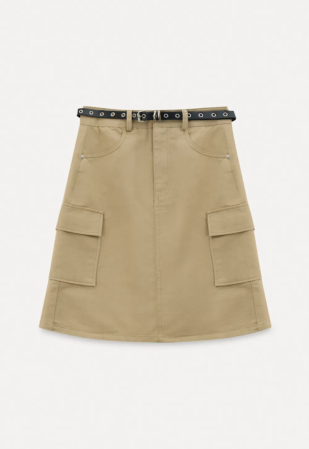 Cargo Pocket A Line Skirt