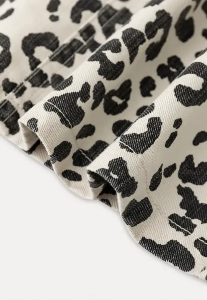 Leopard Print High Waist A Line Skirt