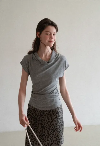 Leopard Print High Waist A Line Skirt