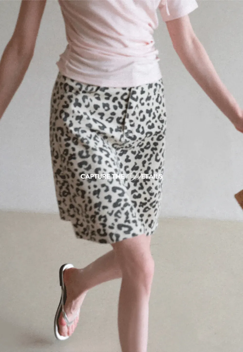 Leopard Print High Waist A Line Skirt