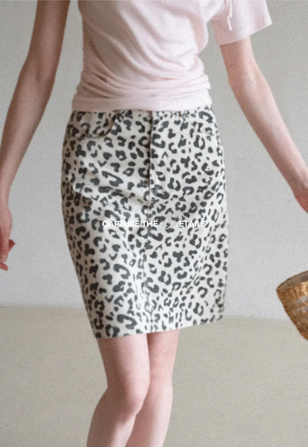 Leopard Print High Waist A Line Skirt
