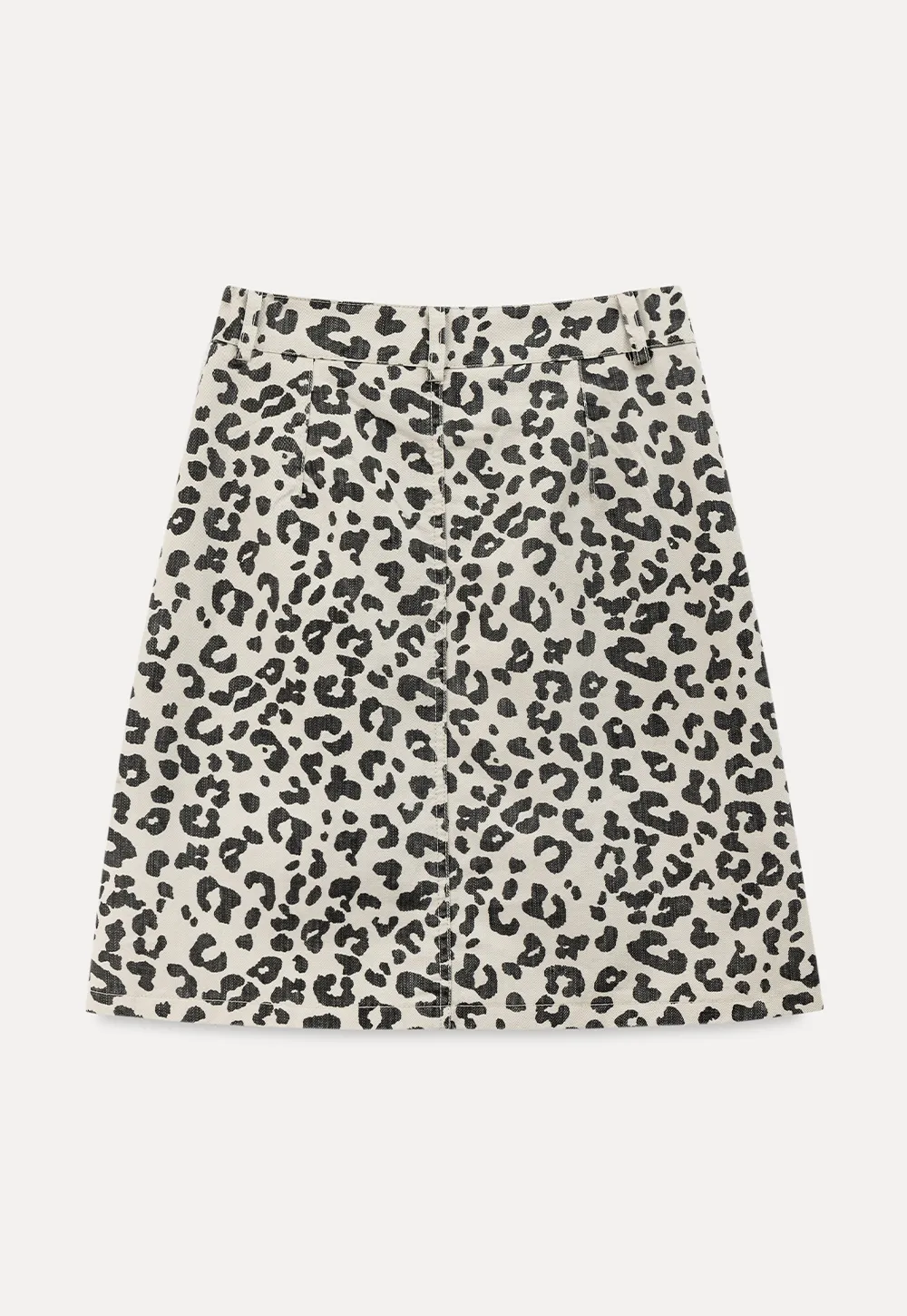 Leopard Print High Waist A Line Skirt