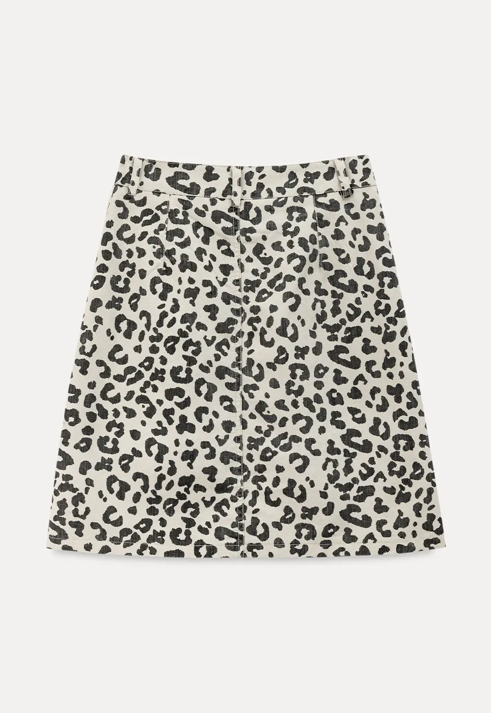 Leopard Print High Waist A Line Skirt