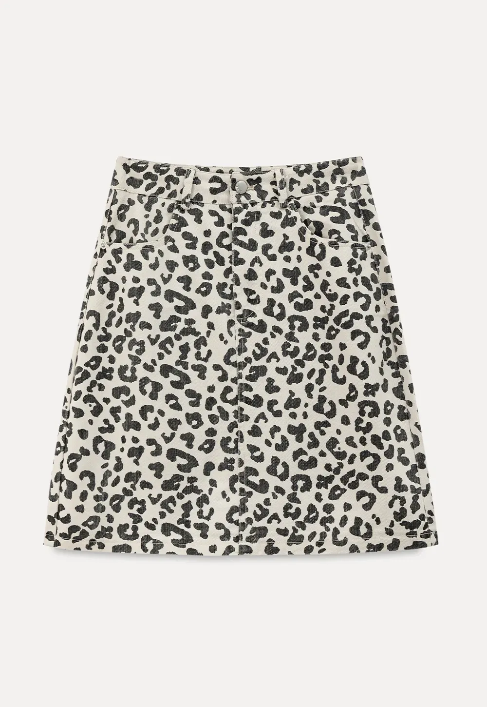 Leopard Print High Waist A Line Skirt