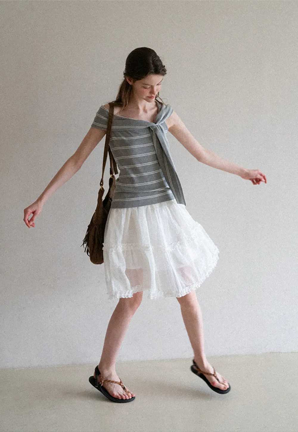 Layered Ruffle Hem Skirt