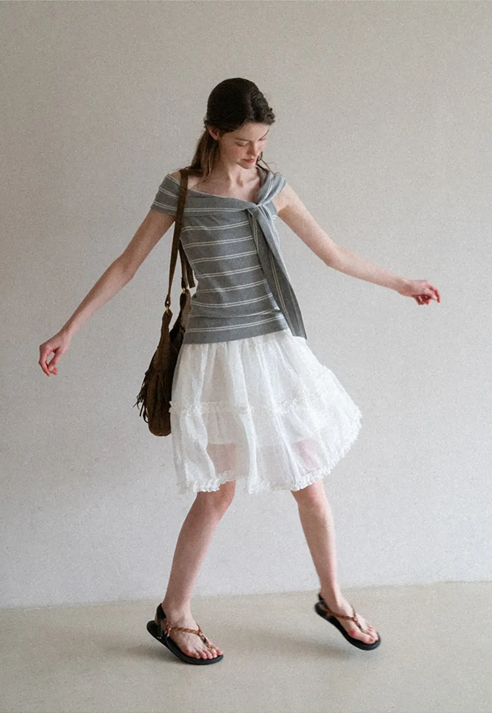 Layered Ruffle Hem Skirt