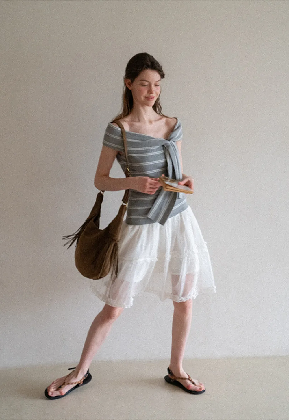 Layered Ruffle Hem Skirt