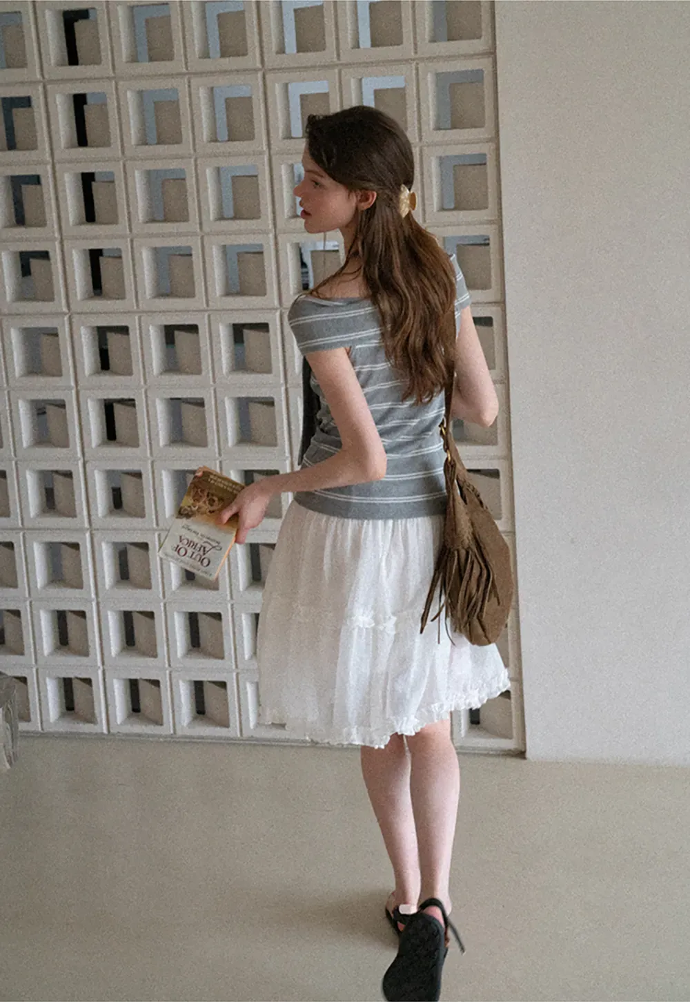 Layered Ruffle Hem Skirt