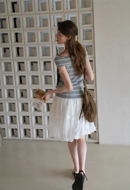 Layered Ruffle Hem Skirt