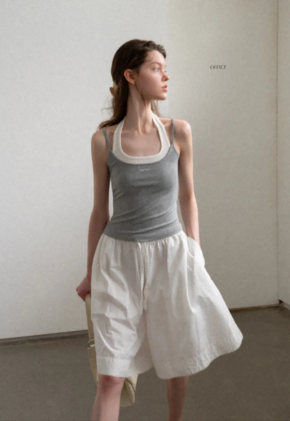 Layered Lace Trim Flared Skirt