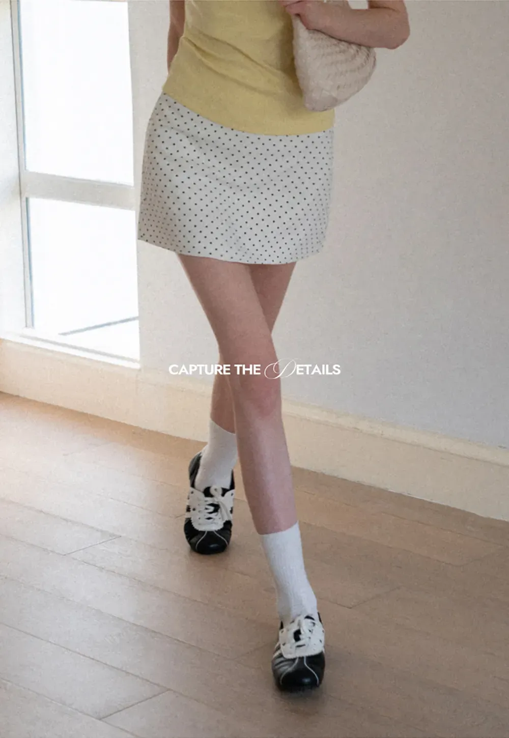 Polka Dot Print High Waist Mini Skirt