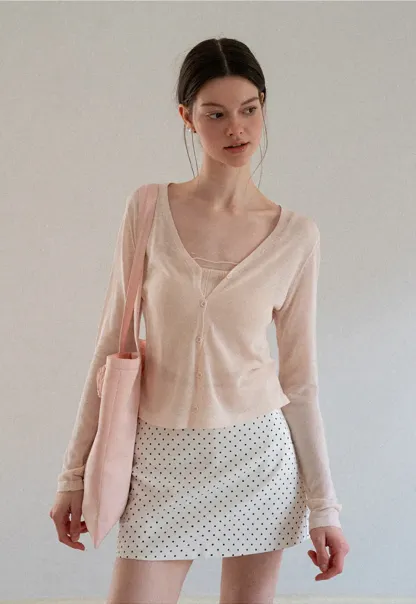 Polka Dot Print High Waist Mini Skirt