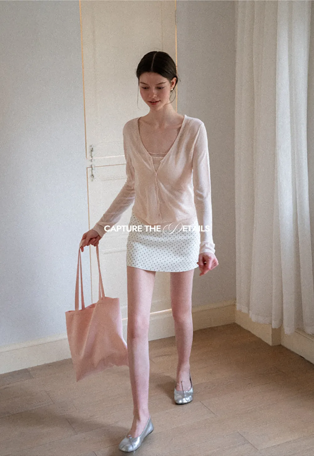 Polka Dot Print High Waist Mini Skirt