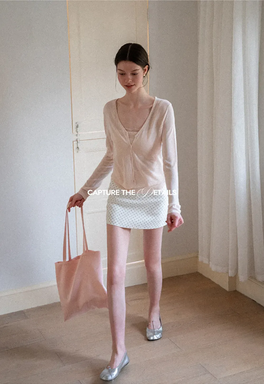 Polka Dot Print High Waist Mini Skirt