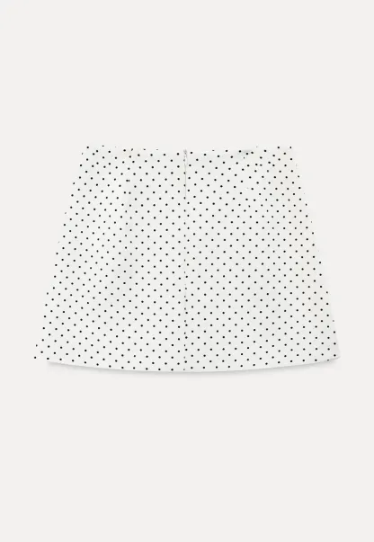 Polka Dot Print High Waist Mini Skirt