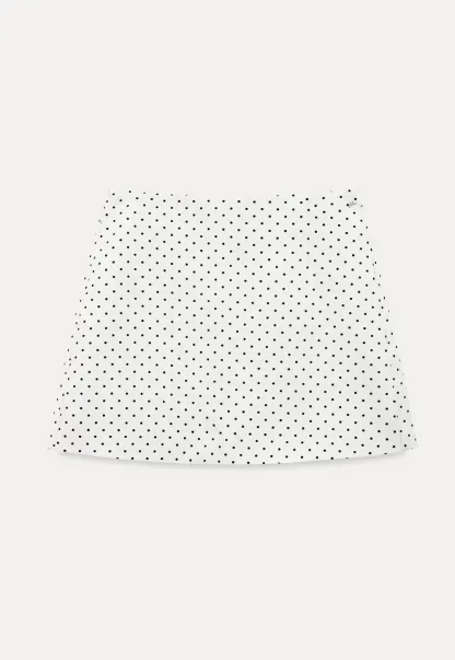 Polka Dot Print High Waist Mini Skirt